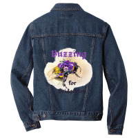 Buzzing For Bridgerton Floral Bee Men Denim Jacket | Artistshot