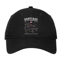 Santiago De Los Caballeros Dominican Republic Map Flag Adjustable Cap | Artistshot