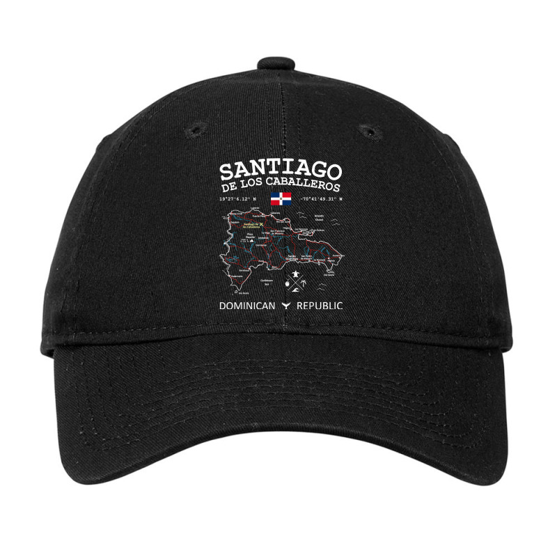 Santiago De Los Caballeros Dominican Republic Map Flag Adjustable Cap by SelwynOman | Artistshot