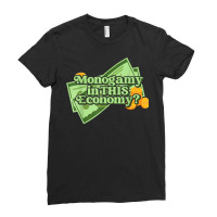 Funny Monogamy In This Economy Apparel T Shirt Ladies Fitted T-shirt | Artistshot