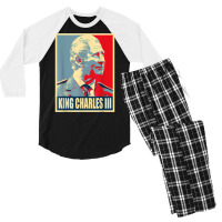 King Of Britain Charles Iii T Shirt Men's 3/4 Sleeve Pajama Set | Artistshot