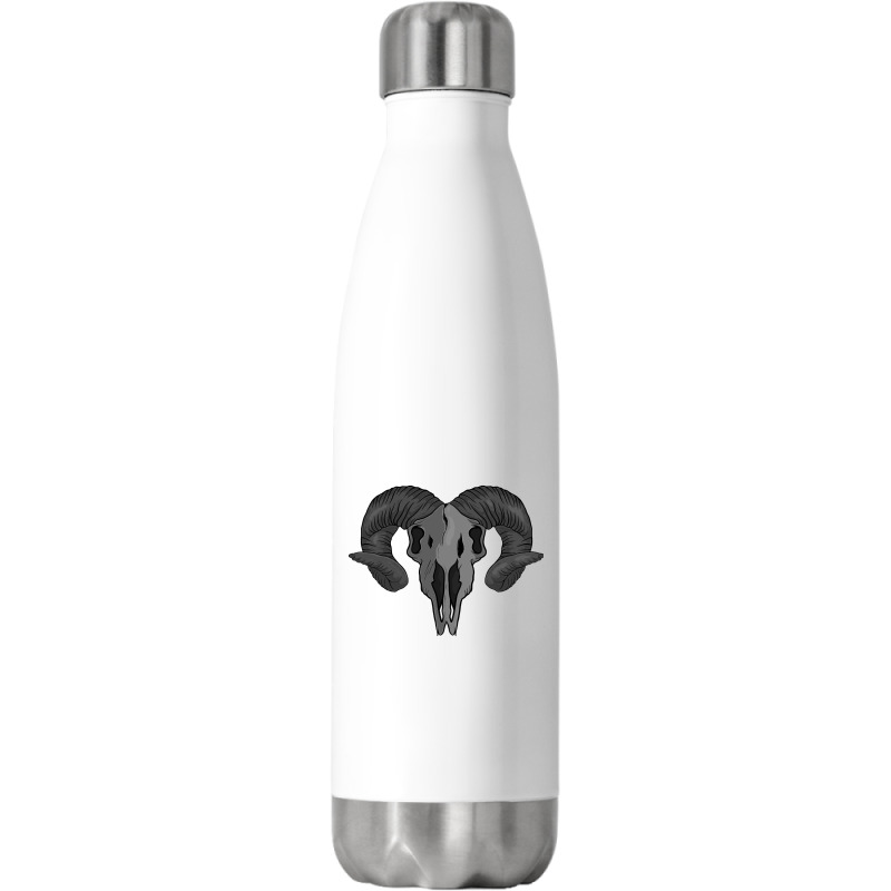 Ram Skull, Ram Skull Vintage, Ram Skull Art, Ram Skull Painting, Ram,  Stainless Steel Water Bottle | Artistshot