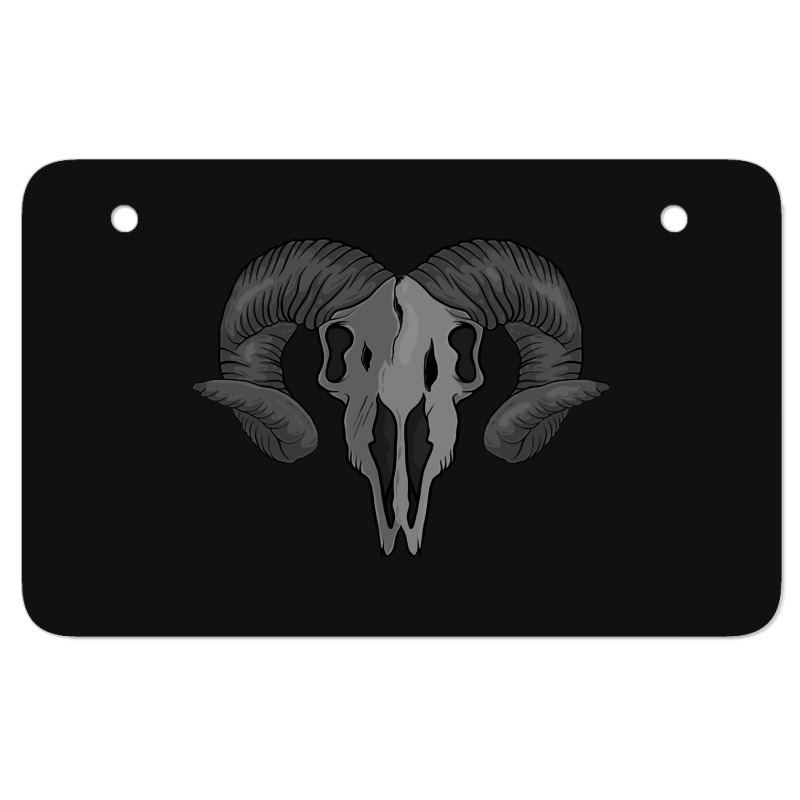 Ram Skull, Ram Skull Vintage, Ram Skull Art, Ram Skull Painting, Ram,  Atv License Plate | Artistshot