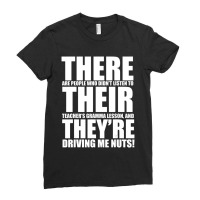 There Their They're English Grammar Humor Teacher Ladies Fitted T-shirt | Artistshot