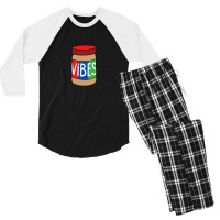 Peanut Butter Vibes Men's 3/4 Sleeve Pajama Set | Artistshot