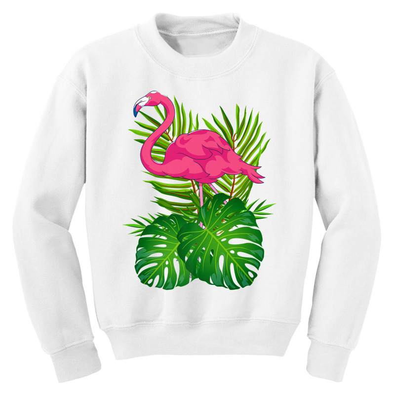 Wildlife Tropical Animal Exotic Bird Lover Pink Flamingo Premium T Shi Youth Sweatshirt by cm-arts | Artistshot