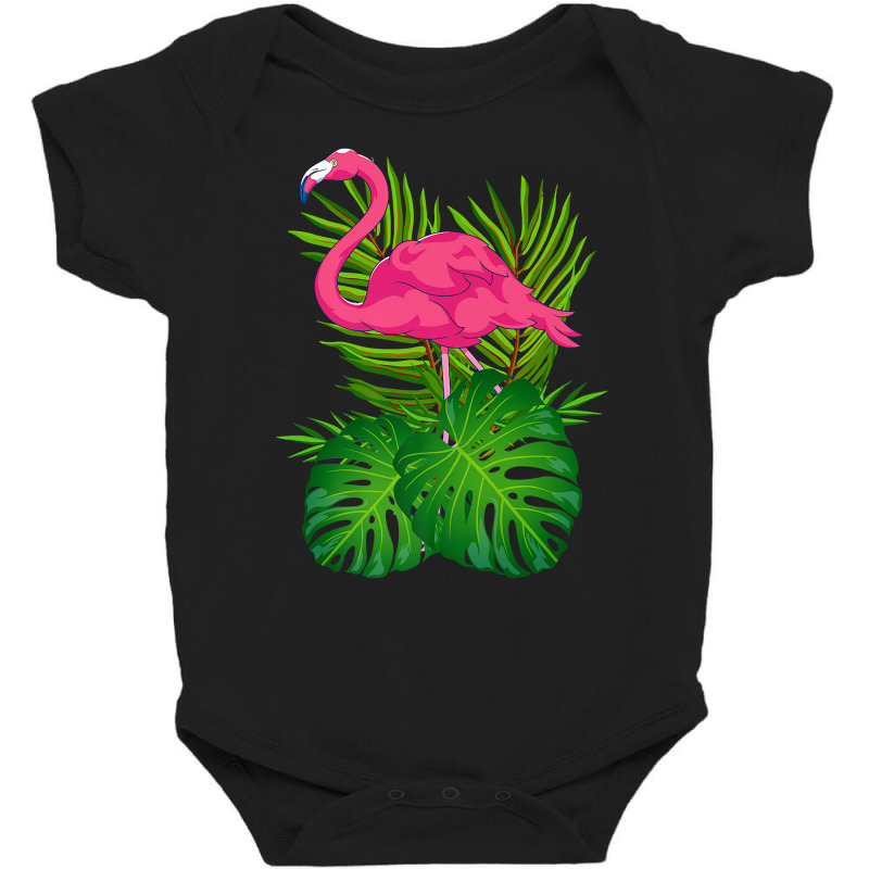 Wildlife Tropical Animal Exotic Bird Lover Pink Flamingo Premium T Shi Baby Bodysuit by cm-arts | Artistshot