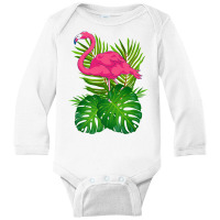 Wildlife Tropical Animal Exotic Bird Lover Pink Flamingo Premium T Shi Long Sleeve Baby Bodysuit | Artistshot