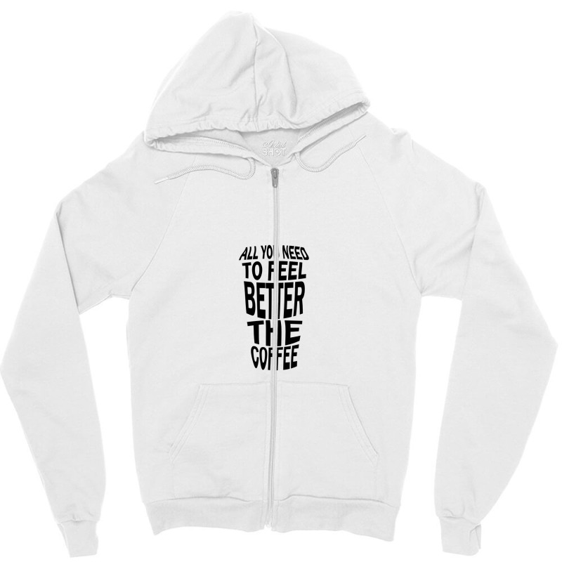 Coffee Break Zipper Hoodie | Artistshot