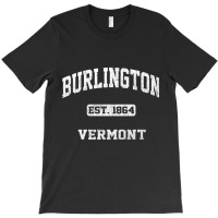 Burlington Vermont Vt Vintage State Athletic Style Premium T Shirt T-shirt | Artistshot