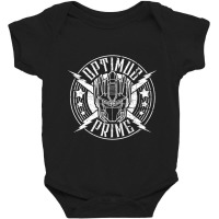 Transformers Optimus Prime Rock Badge Baby Bodysuit | Artistshot