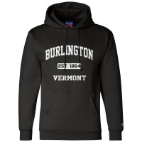 Burlington Vermont Vt Vintage State Athletic Style Premium T Shirt Champion Hoodie | Artistshot