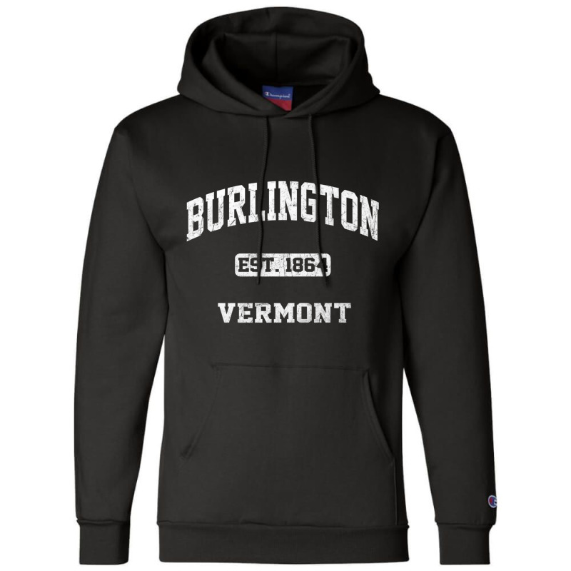 Burlington Vermont Vt Vintage State Athletic Style Premium T Shirt Champion Hoodie | Artistshot