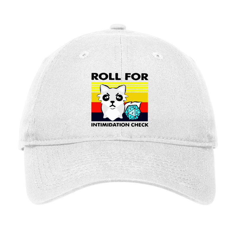 Roll For Intimidation Check Adjustable Cap by cm-arts | Artistshot