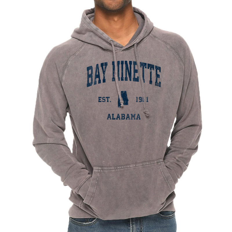 Womens Bay Minette Alabama Al Vintage Athletic Navy Sports Design V Ne Vintage Hoodie by cm-arts | Artistshot