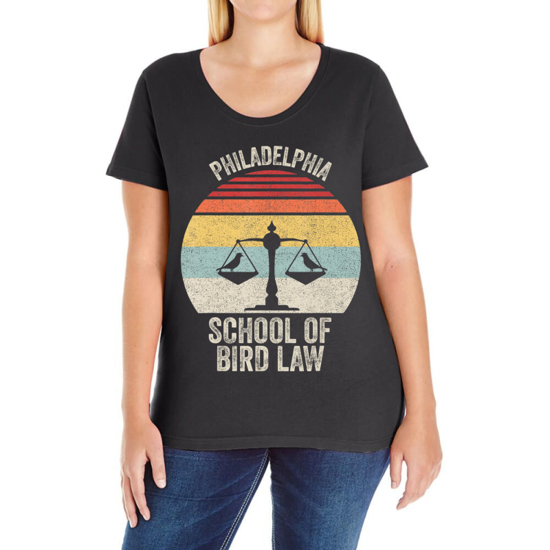 Vintage Retro Philadelphia School Of Bird Law Bird Law Ladies Curvy T-Shirt by Konlasa6638 | Artistshot