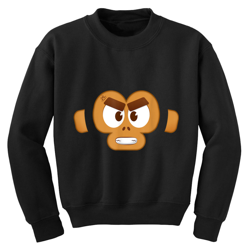 Monkey Face Angry Mad Cute Adorable Monkey Animal Character T Shirt Youth Sweatshirt | Artistshot