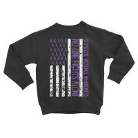 No One Fight Alone American Flag Domestic Violence Awareness T Shirt Toddler Sweatshirt | Artistshot