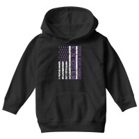 No One Fight Alone American Flag Domestic Violence Awareness T Shirt Youth Hoodie | Artistshot