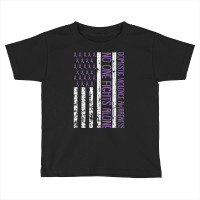 No One Fight Alone American Flag Domestic Violence Awareness T Shirt Toddler T-shirt | Artistshot