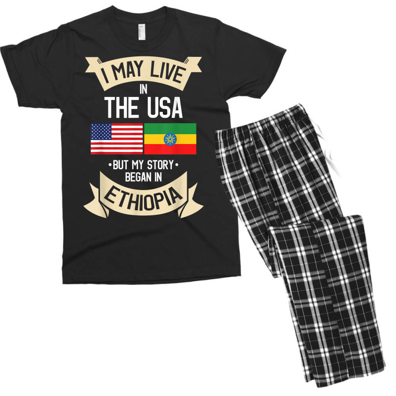 Ethiopian Ethiopia T Shirt Gift For Ethiopian People Men's T-shirt Pajama Set by cm-arts | Artistshot