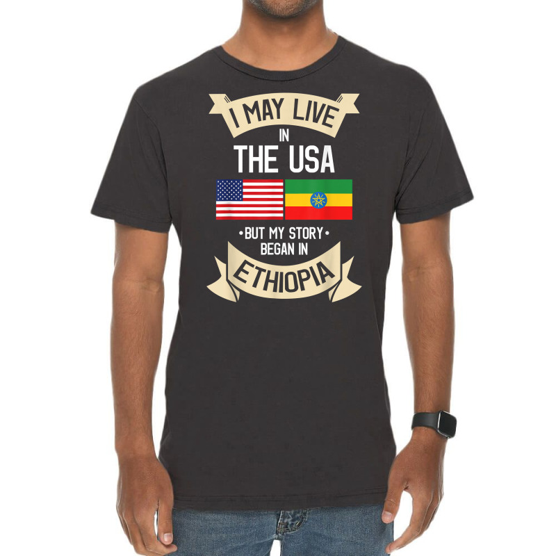 Ethiopian Ethiopia T Shirt Gift For Ethiopian People Vintage T-Shirt by cm-arts | Artistshot