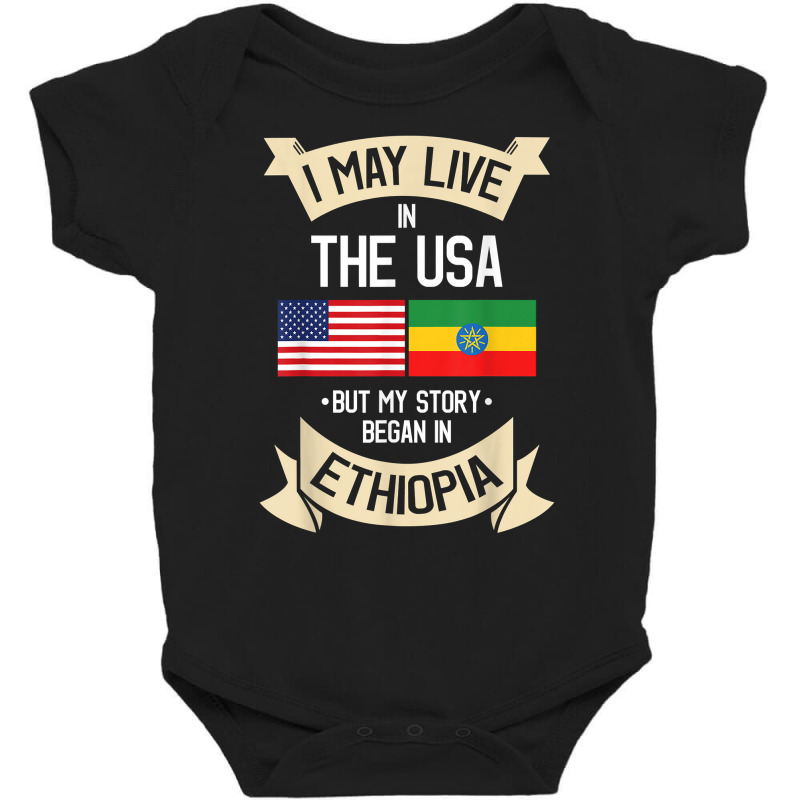 Ethiopian Ethiopia T Shirt Gift For Ethiopian People Baby Bodysuit by cm-arts | Artistshot