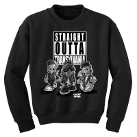 Straight Outta Transylvania Funny Urban Cartoon Vampires T Shirt Youth Sweatshirt | Artistshot