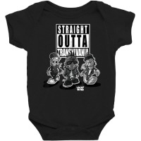 Straight Outta Transylvania Funny Urban Cartoon Vampires T Shirt Baby Bodysuit | Artistshot