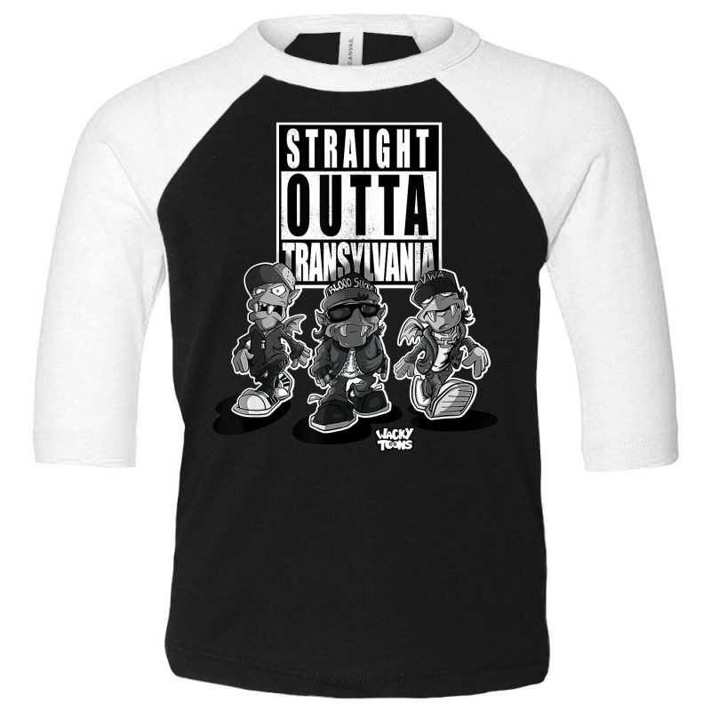 Straight Outta Transylvania Funny Urban Cartoon Vampires T Shirt Toddler 3/4 Sleeve Tee by cm-arts | Artistshot