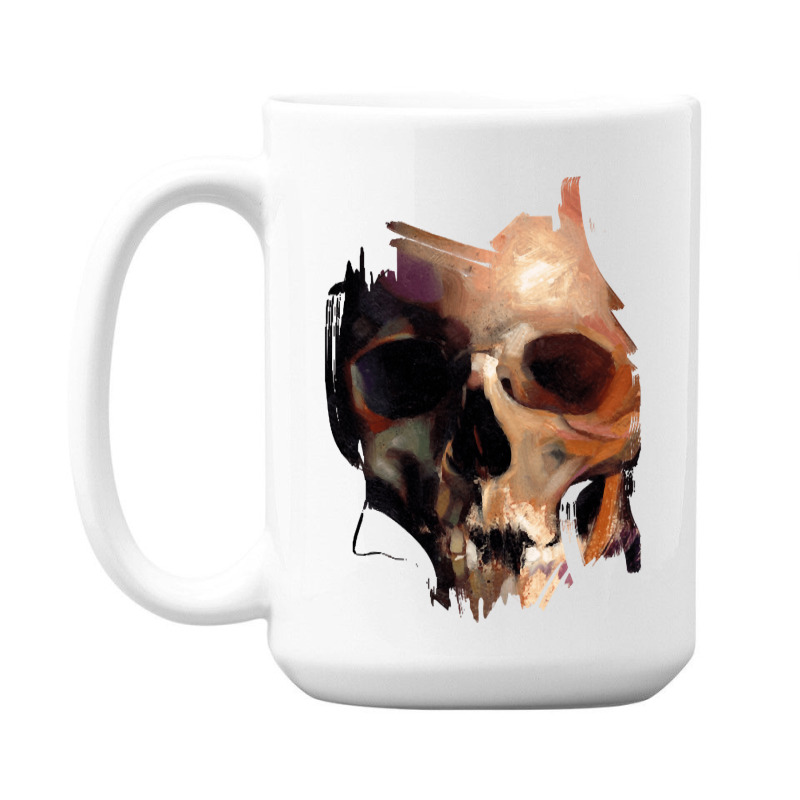 Skull, Skull Art, Skull Vintage, Skull Painting, Love Skull, Skeleton, 15 Oz Coffee Mug | Artistshot