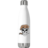 Skull Soldier Army With Knife, Skull Soldier Army With Knife Art, Skul Stainless Steel Water Bottle | Artistshot