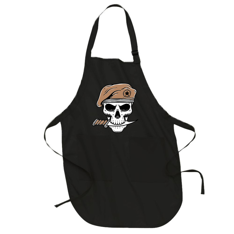 Skull Soldier Army With Knife, Skull Soldier Army With Knife Art, Skul Full-length Apron | Artistshot