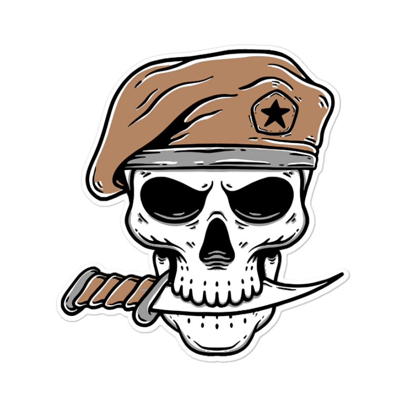 Skull Soldier Army With Knife, Skull Soldier Army With Knife Art, Skul Sticker | Artistshot