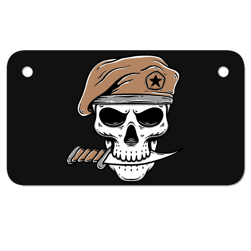 Skull Soldier Army With Knife, Skull Soldier Army With Knife Art, Skul Motorcycle License Plate | Artistshot