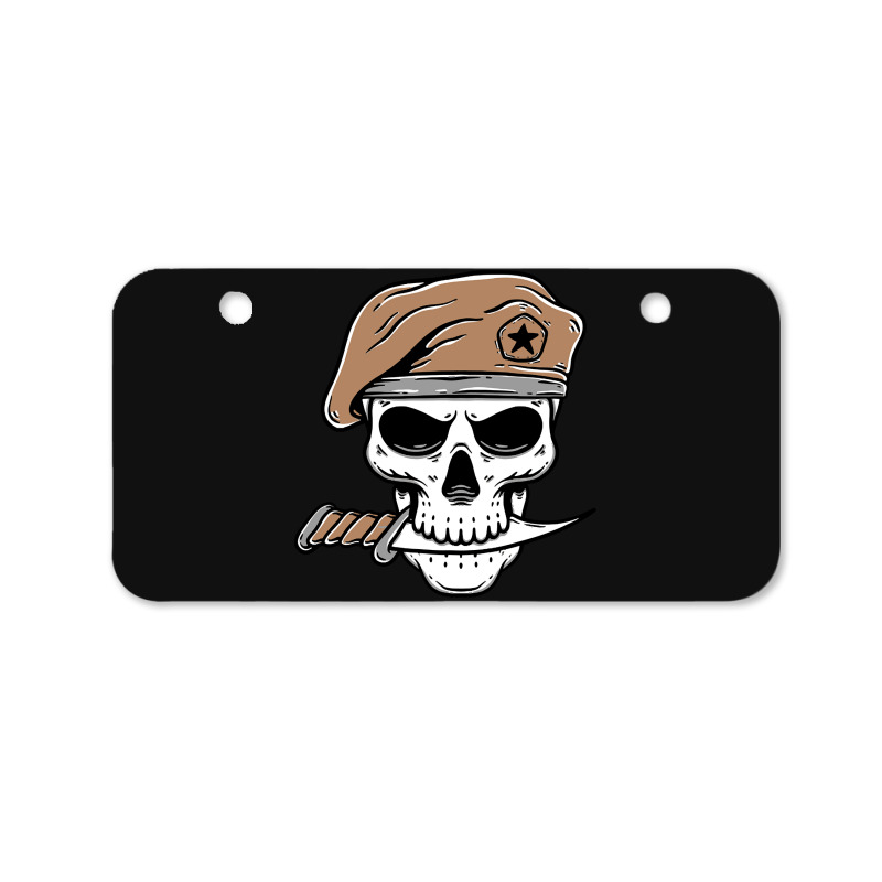 Skull Soldier Army With Knife, Skull Soldier Army With Knife Art, Skul Bicycle License Plate | Artistshot