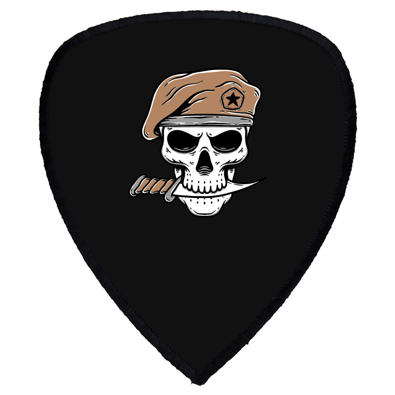 Skull Soldier Army With Knife, Skull Soldier Army With Knife Art, Skul Shield S Patch | Artistshot