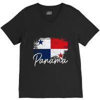 Panama Vintage Flag Panamanian Pride Roots African Pullover Hoodie V-neck Tee | Artistshot