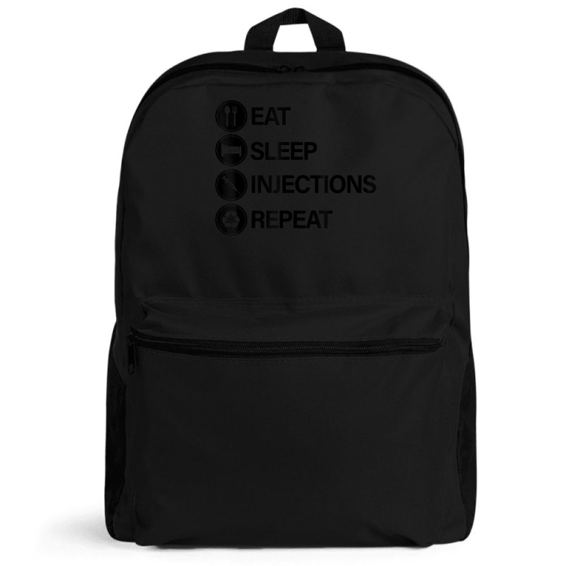 Eat Sleep Injections Repeat Filler Nurse Injector T Shirt Backpack | Artistshot