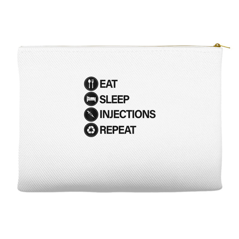 Eat Sleep Injections Repeat Filler Nurse Injector T Shirt Accessory Pouches | Artistshot