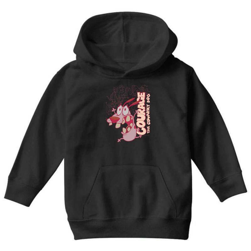 Courage The Cowardly Dog Running Scared Youth Hoodie by cm-arts | Artistshot