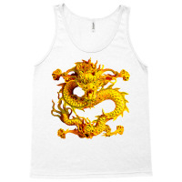 Fearless Golden Chinese Dragon Silhouette T Shirt 3d Effect Tank Top | Artistshot