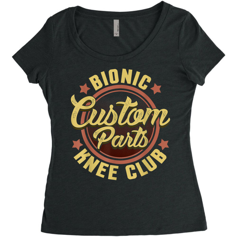 Bionic Knee Club Custom Parts Funny Knee Replacement T Shirt Women's Triblend Scoop T-shirt by cm-arts | Artistshot