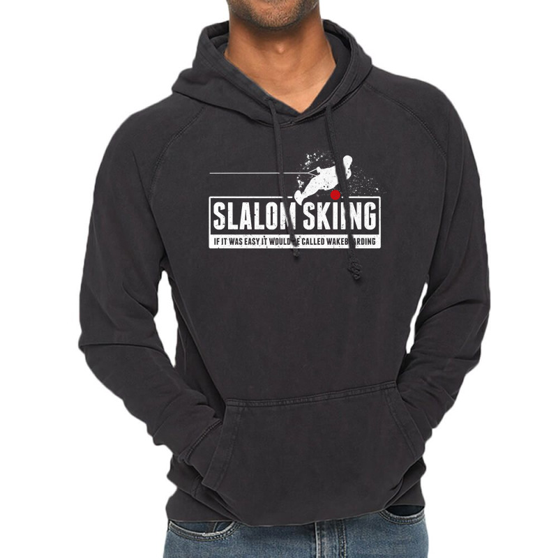 Funny Slalom Waterskiing Wakeboard Ski Vintage Style Gift Premium T Sh Vintage Hoodie by cm-arts | Artistshot