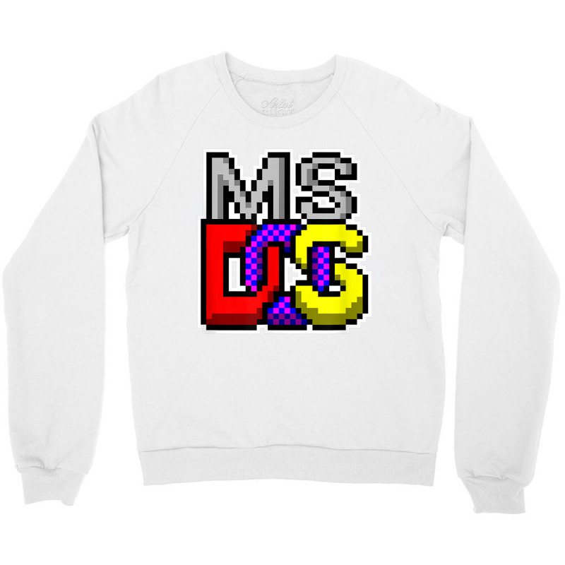 Ms Dos Retro Operating System Computer Gifts   It Tech Geek T Shirt Crewneck Sweatshirt by cm-arts | Artistshot