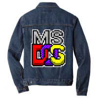 Ms Dos Retro Operating System Computer Gifts   It Tech Geek T Shirt Men Denim Jacket | Artistshot