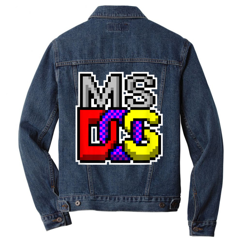 Ms Dos Retro Operating System Computer Gifts   It Tech Geek T Shirt Men Denim Jacket by cm-arts | Artistshot