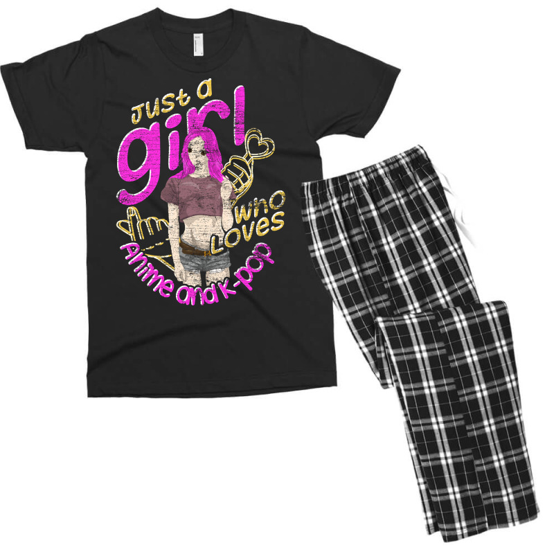 Korean K Pop Music Japanese Otaku Kawaii Girls Anime Men's T-shirt Pajama Set | Artistshot