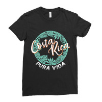 Costa Rica Pura Vida Beach Or Travel Top Ladies Fitted T-shirt | Artistshot