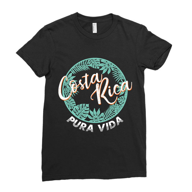 Costa Rica Pura Vida Beach Or Travel Top Ladies Fitted T-Shirt by Belton Fitts | Artistshot